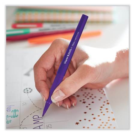 Paper Mate Flair Felt Tip Porous Point Pen, Stick, Medium 0.7 mm, Assorted Colors with Retro Accents, 6PK 2097888